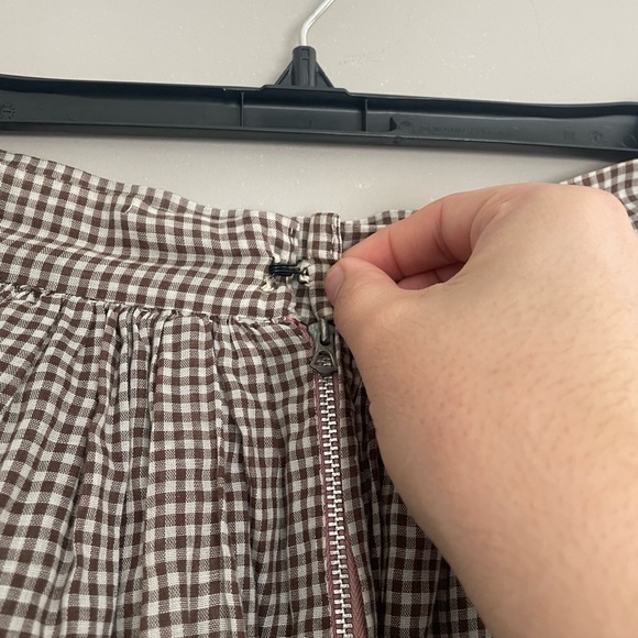 Vintage Gingham 50’s Prairie Midi Skirt 24” Waist Cottagecore - Picture 3 of 5